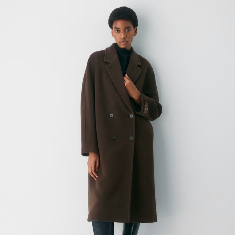 Aritzia The Slouch Coat Wool Coat Size Small Short in Burnt Cedar